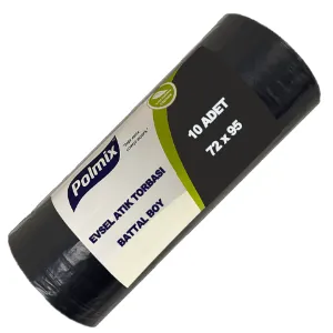 Çöp Poşeti Battal (72x95, 90 L, 100 µ, 630 Gr. A.H. Siyah)