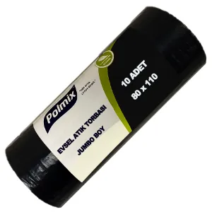 Çöp Poşeti Jumbo (80x110, 120 L, 100 µ, 800 Gr. E.A. Siyah)