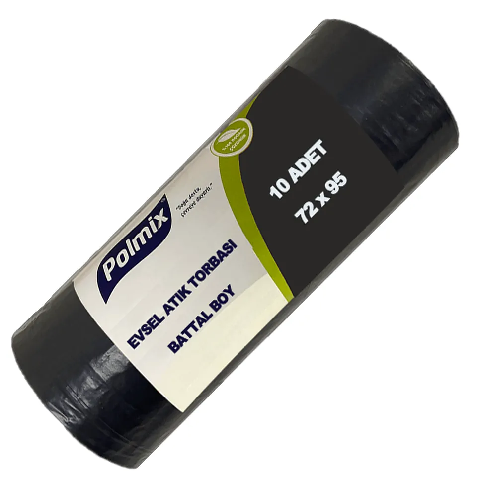 Garbage Bag Oversized (72x95, 90 L, 100 µ, H.W. Black, 200 Pcs.)