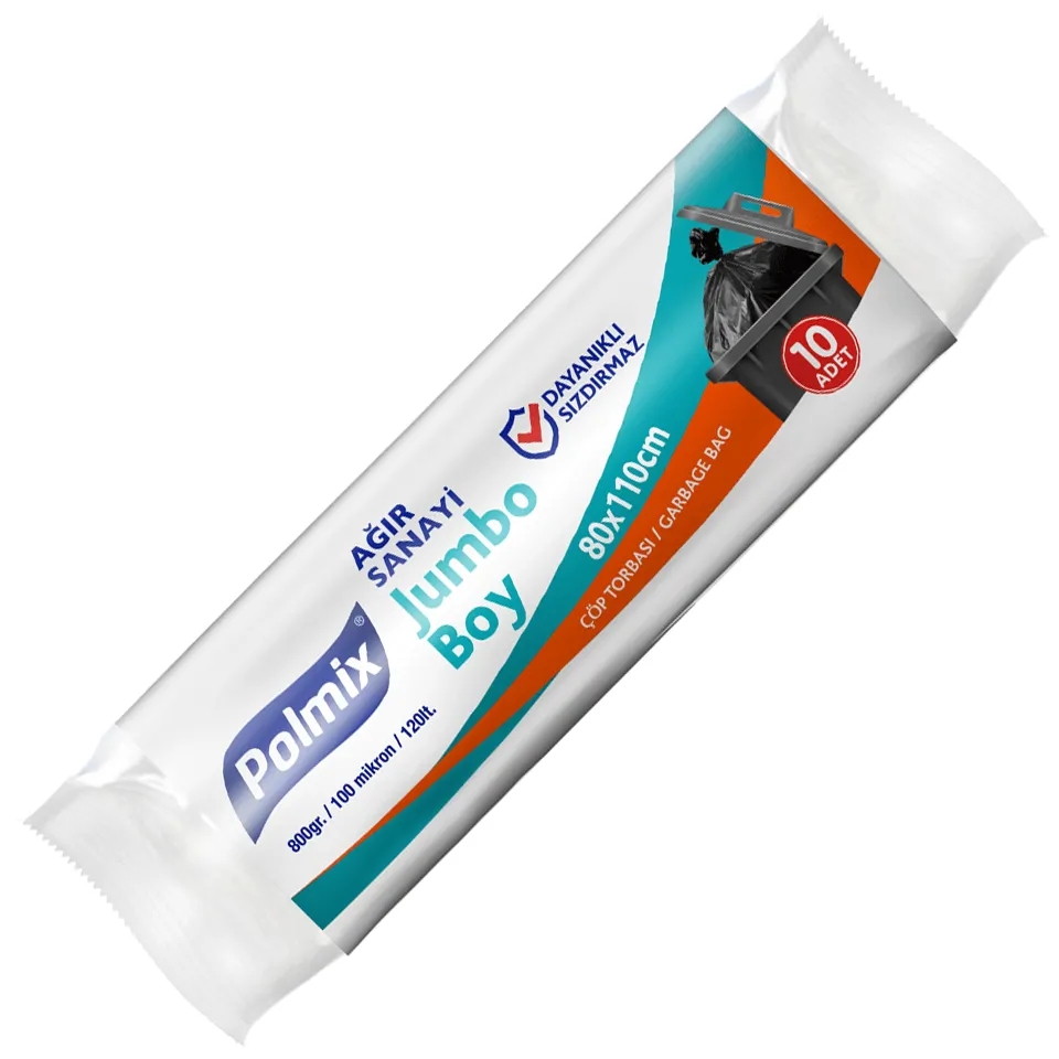 Garbage Bag Jumbo (80x110, 120 L, 100 µ, Blue, 100 Pcs.)