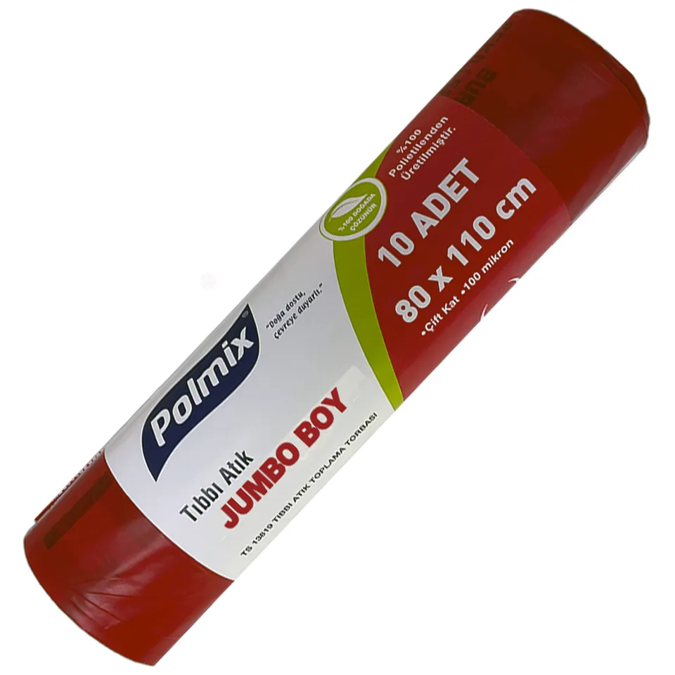 Garbage Bag Jumbo (80x110, 120 L, 100 µ, M.W. Red, 100 Pcs.)