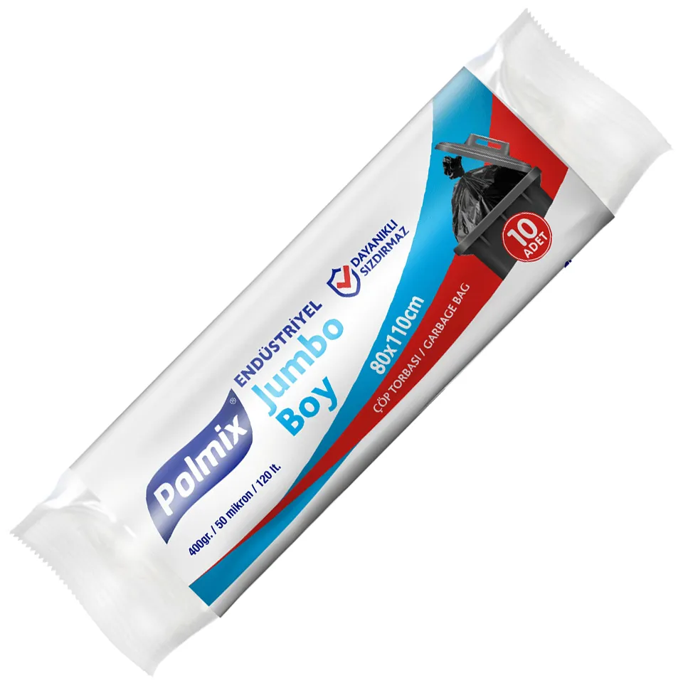 Garbage Pşt. Jumbo (80x110, 120 L, 50 µ, Blue, 200 Pcs.)