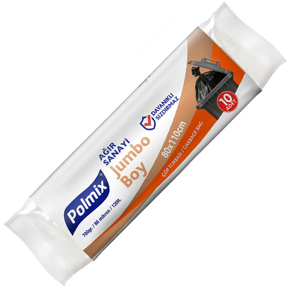 Garbage Bag Jumbo (80x110, 120 L, 86 µ, Black, 100 Pcs.)