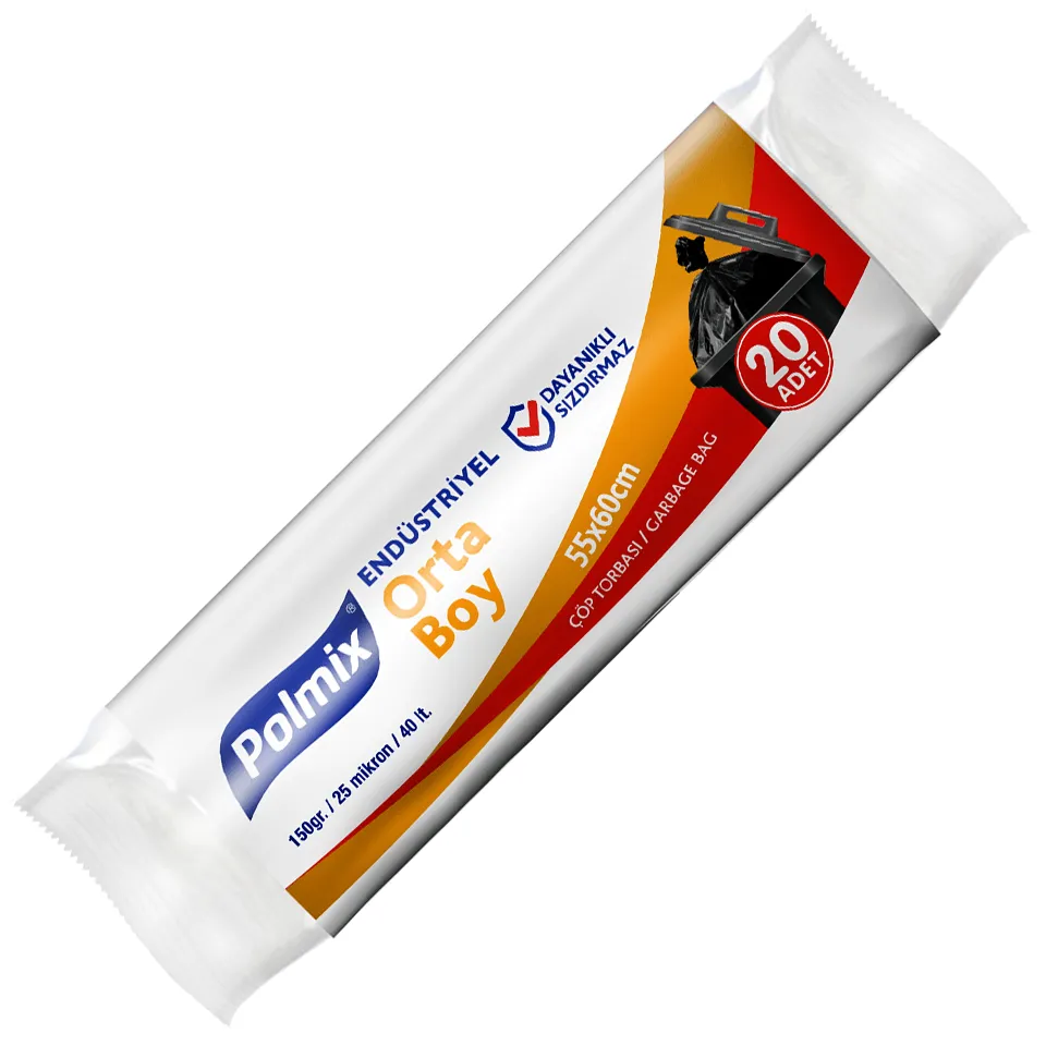 Garbage Bag Medium (55x60, 40 L, 27 µ, Black, 500 Pcs.)
