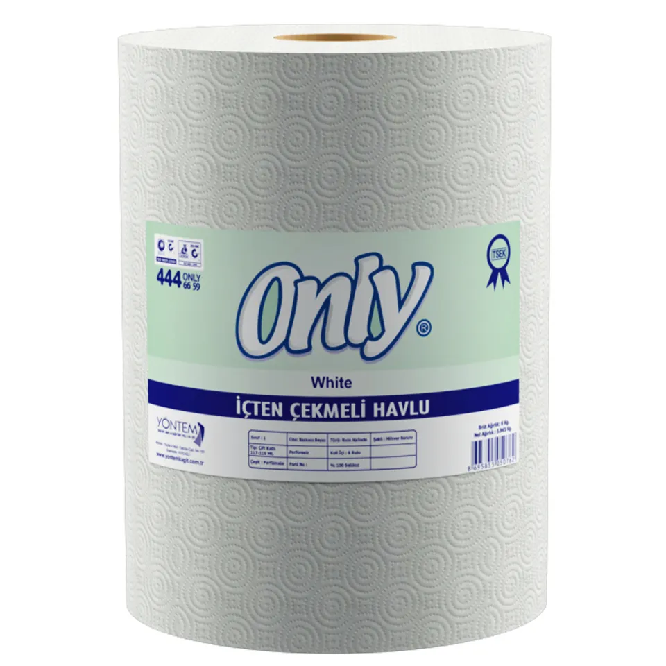 Havlu İçten Çekme (20,5 cmx85 m, 2 Kat, Kolide 6 Rulo, 4,5 Kg)