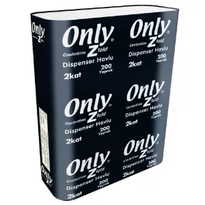 Havlu Z Katlama (23x23 cm, 2 Kat, 21 gr/m2, 200 Ypr. 12 Pk.)