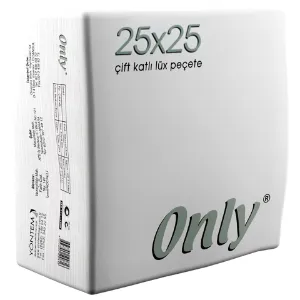 Servis Peçete Bordürlü (25x25 cm, 100 Ypr. Tek Kat, 15 gr/m2, 12 Pk.)