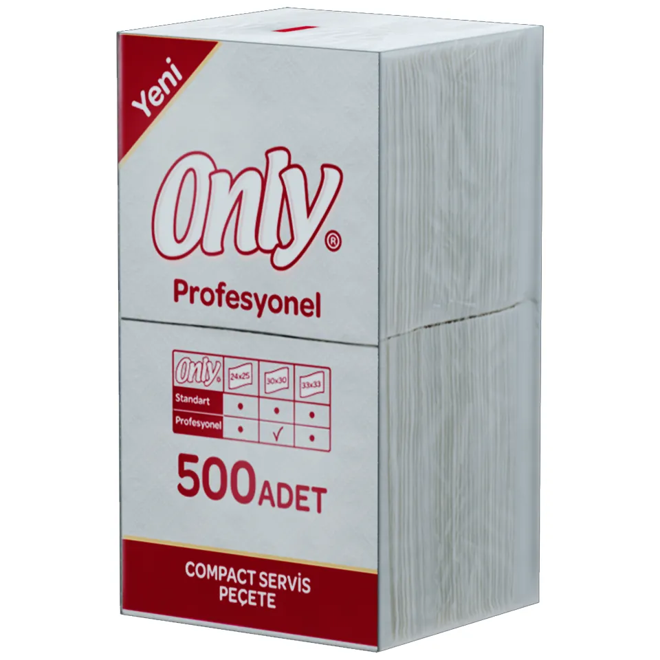 Servis Peçete Compact (30x30 cm, 500 Ypr. Tek Kat, 12 Pk.)